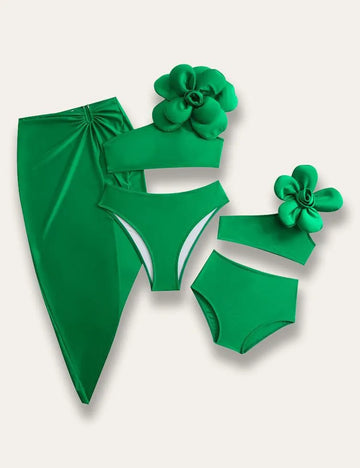 3D Flowers Family Matching Swim Suit - Mini Taylor